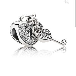 Pandora Pave Lock of Love Charm